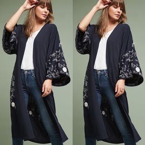 Anthropologie Floreat Petunia Kimono